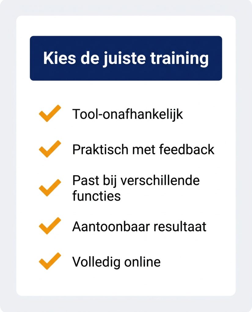 Checklist om de juiste AI-geletterdheid training te kiezen